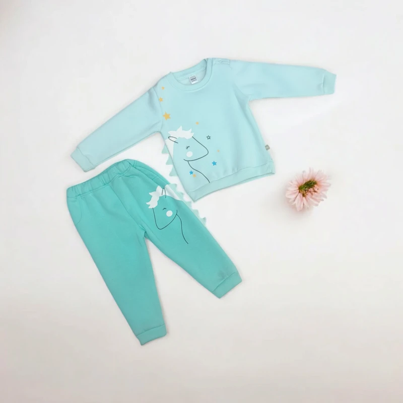 Green Unicorn print winter set