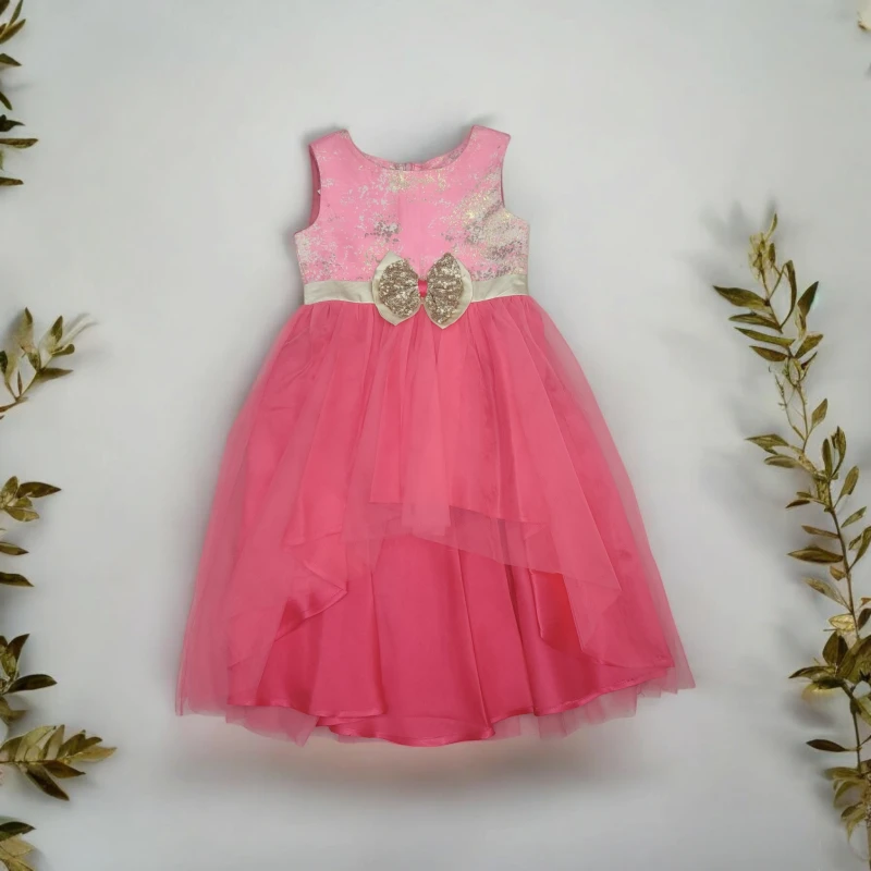 Orange and Gold high low frock