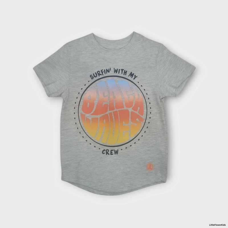 Grey U-cut T-shirt
