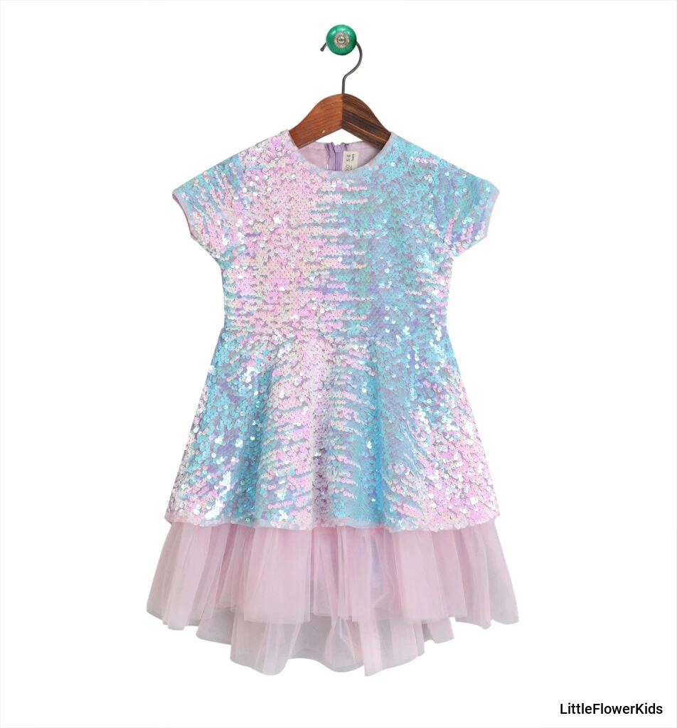 Blue & Pink Sequin Dress