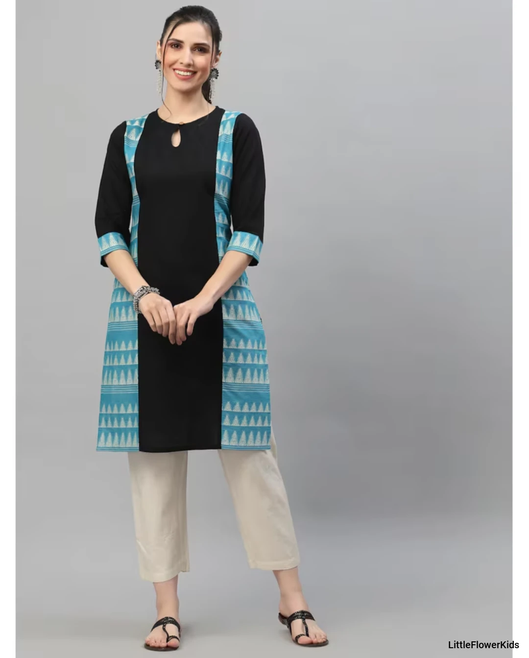 Cotton Textured Straight Kurta