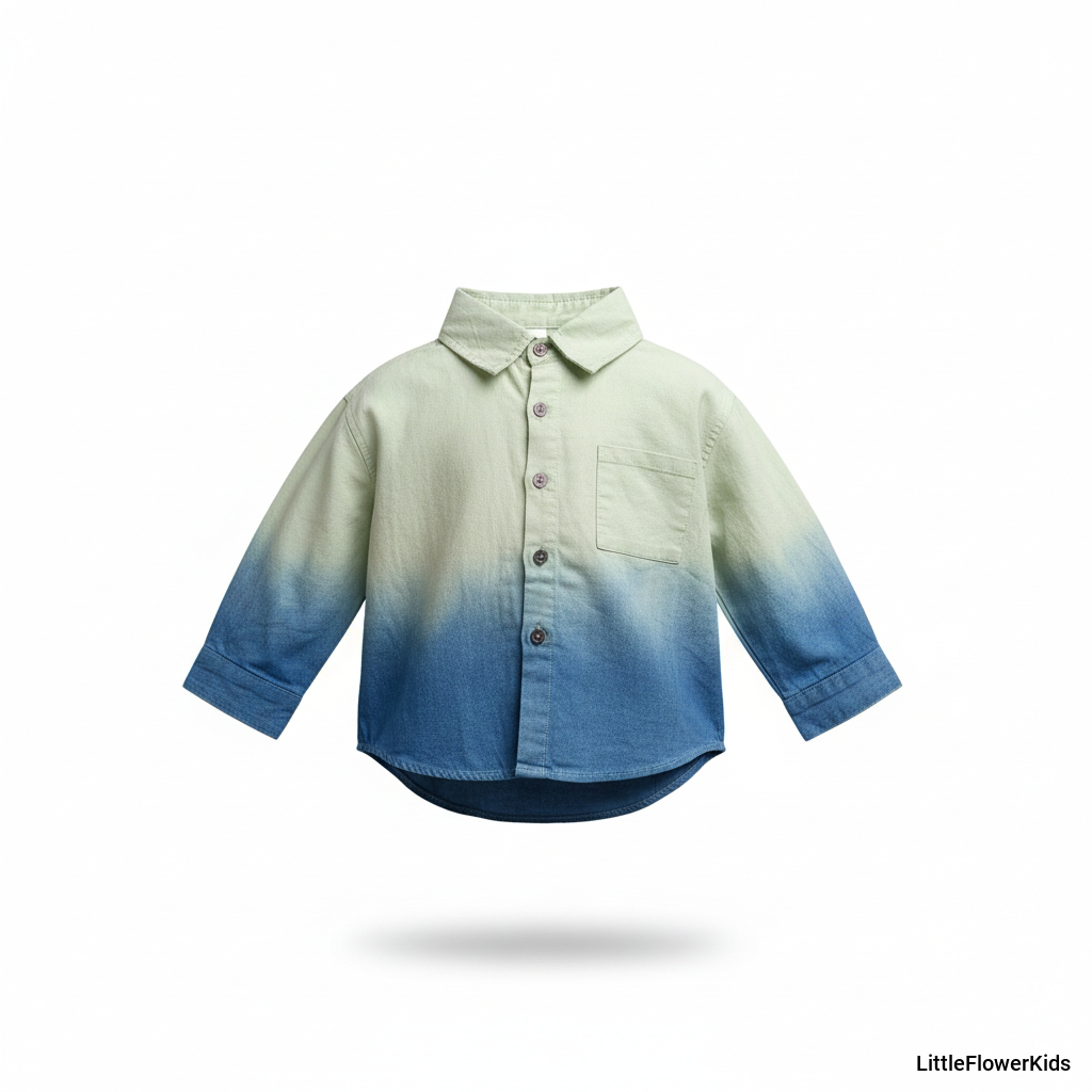 Kids' Green to Blue Ombre Shirt