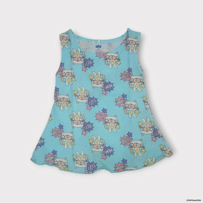 Cat printed Baby frock