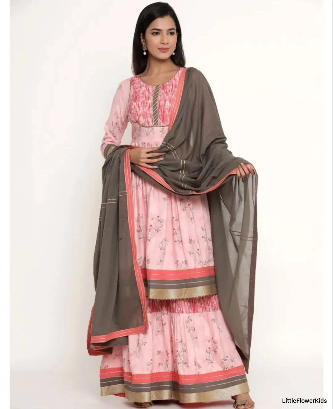 Women's Pink Sharara Suit Set