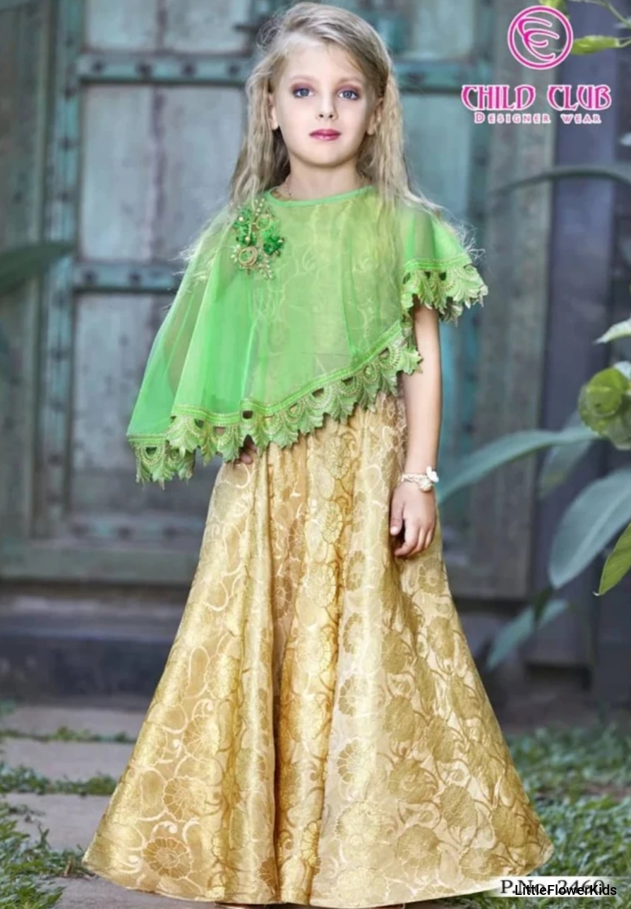 Golden Gown with Poncho