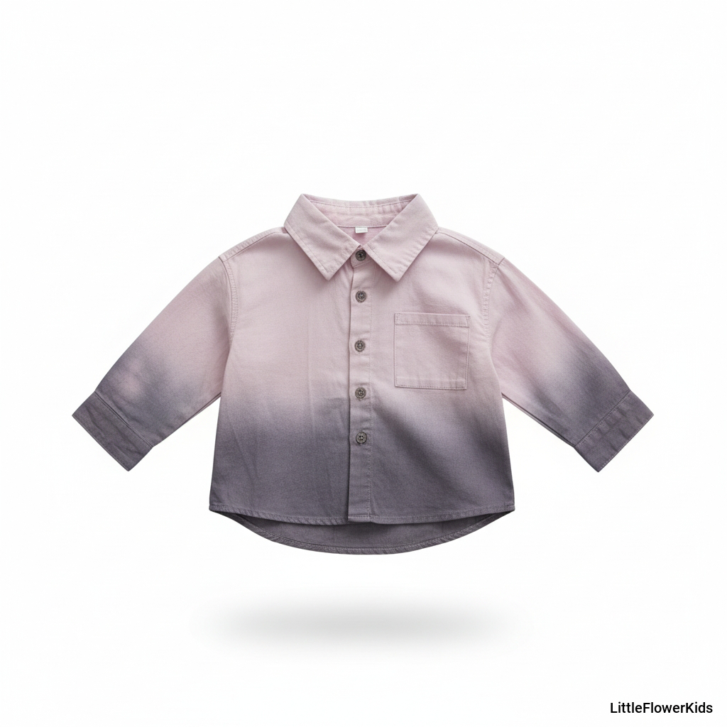Kids' Pink to Grey Ombre Shirt