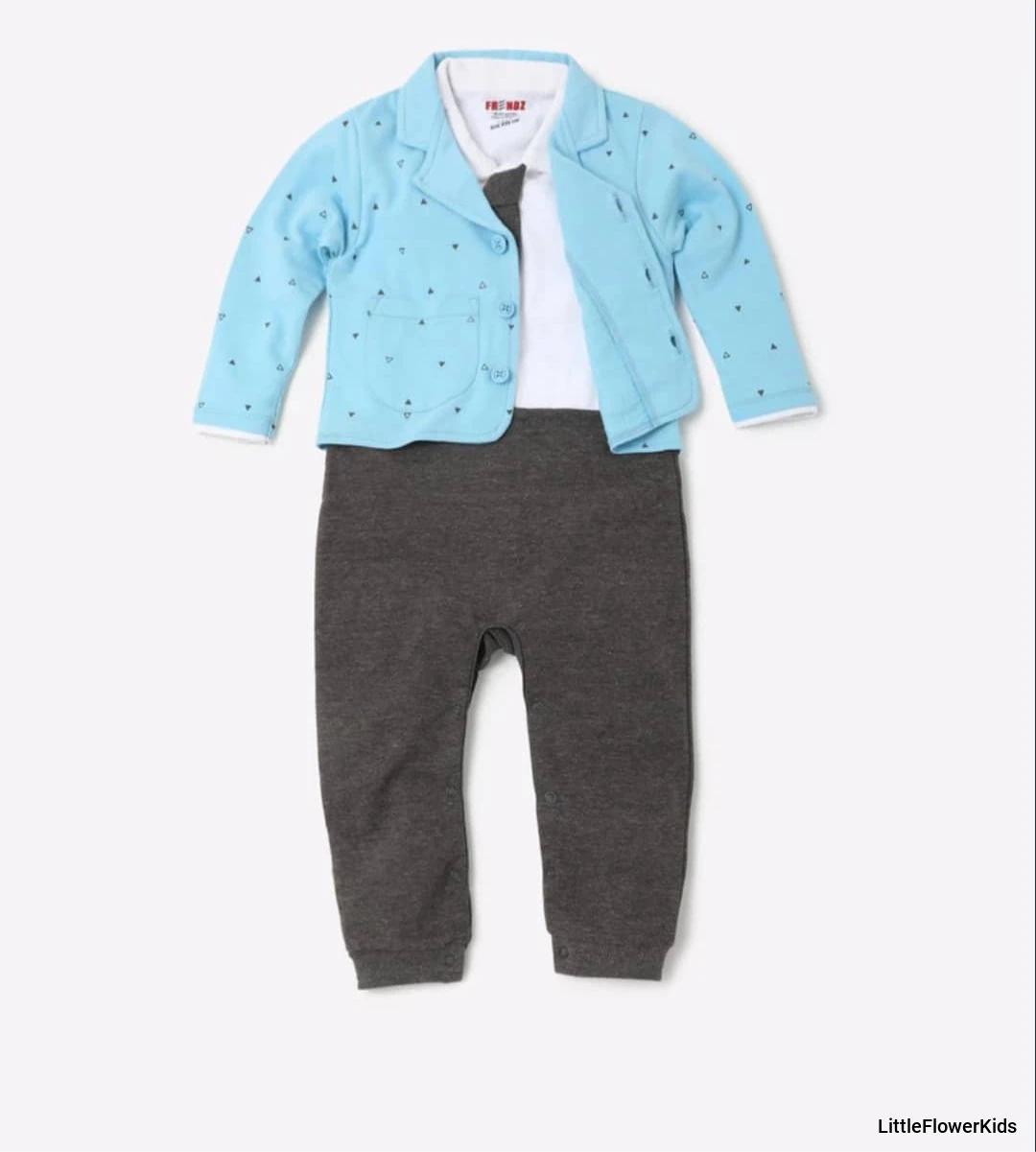 Baby Boy romper with overcoat