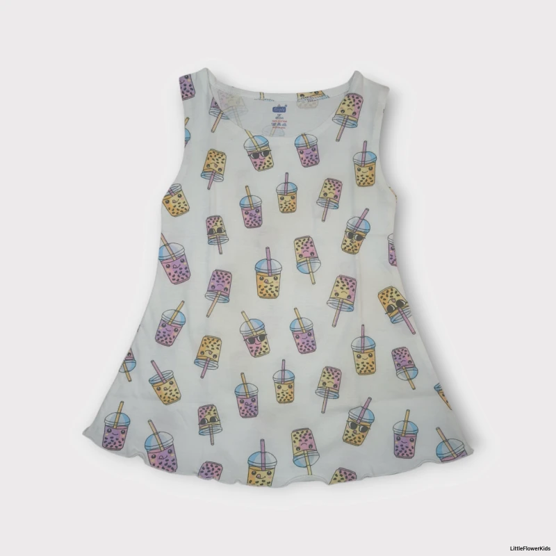 Soda printed baby frock