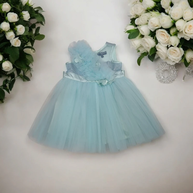 Light blue and silver party wear frock