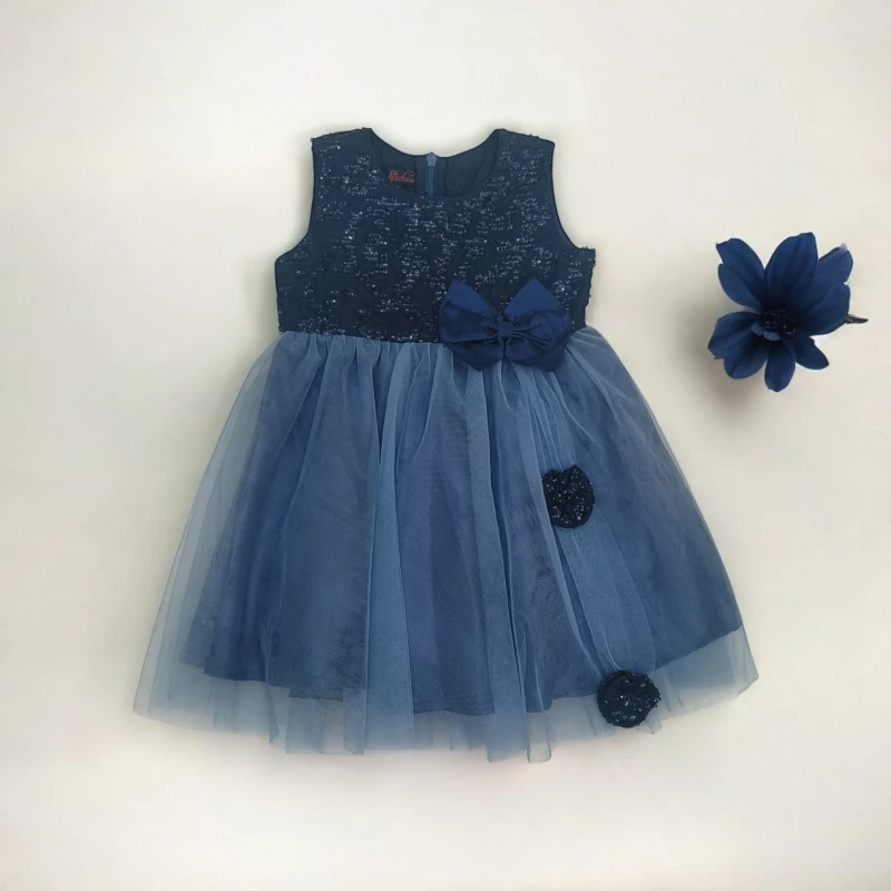 Blue party wear frock