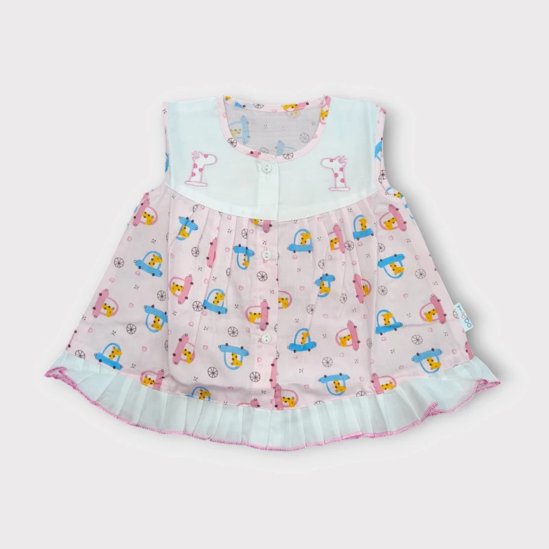 Baby girl cotton frock with embroidery